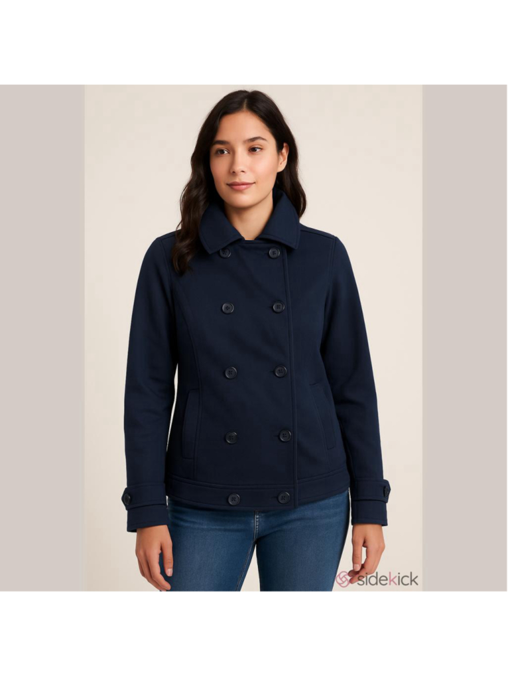 Tommy Hilfiger Size XL Navy Blue Cotton Knit Peacoat Nautical Anchor Button